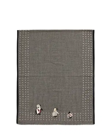 Janavi India Polka Penguin Embroidered Cashmere Shawl | Thumbnail 1