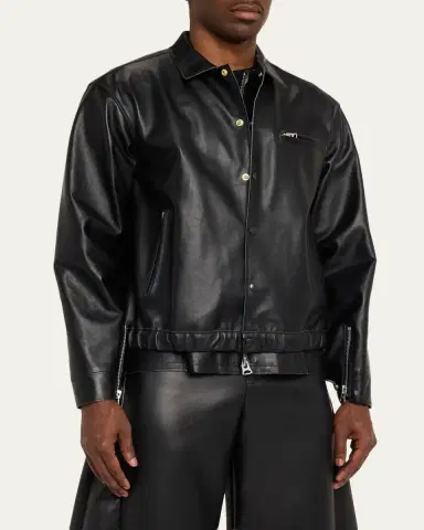 SACAI Shiny Leather Jacket | Thumbnail 4