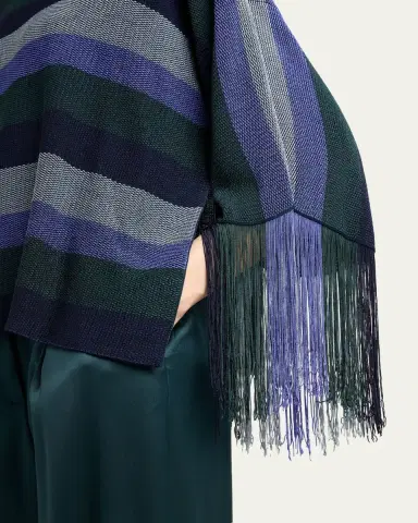 Giorgio Armani Striped Fringe Oversized Sweater | Thumbnail 5 Giorgio Armani Striped Fringe Oversized Sweater | Thumbnail 5