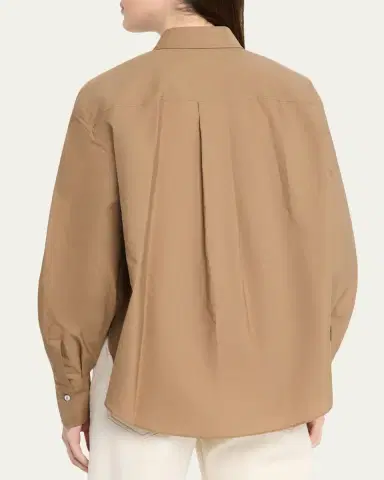 Brunello Cucinelli Halo Effect Embroidered Cotton-Blend Shirt | Thumbnail 3 Brunello Cucinelli Halo Effect Embroidered Cotton-Blend Shirt | Thumbnail 3