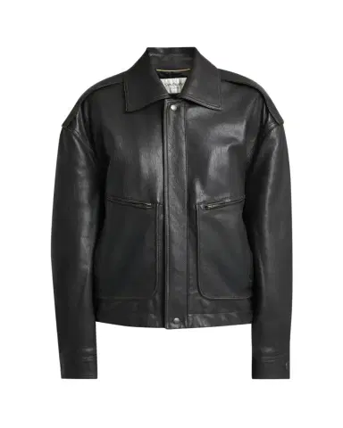 Saint Laurent Front Pocket Leather Jacket | Thumbnail 1