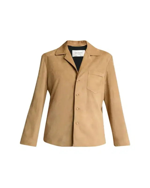 Saint Laurent Suede Pajama Shirt Jacket