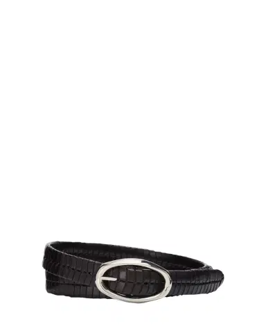 Brunello Cucinelli Men's Chevron-Effect Braided Leather Belt | Thumbnail 1 Brunello Cucinelli Men's Chevron-Effect Braided Leather Belt | Thumbnail 1