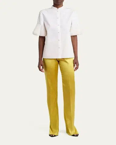 Valentino Garavani Embellished Elbow-Sleeve Shirt | Thumbnail 2 Valentino Garavani Embellished Elbow-Sleeve Shirt | Thumbnail 2