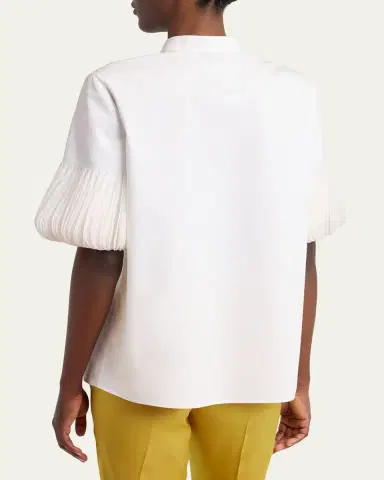 Valentino Garavani Embellished Elbow-Sleeve Shirt | Thumbnail 3 Valentino Garavani Embellished Elbow-Sleeve Shirt | Thumbnail 3