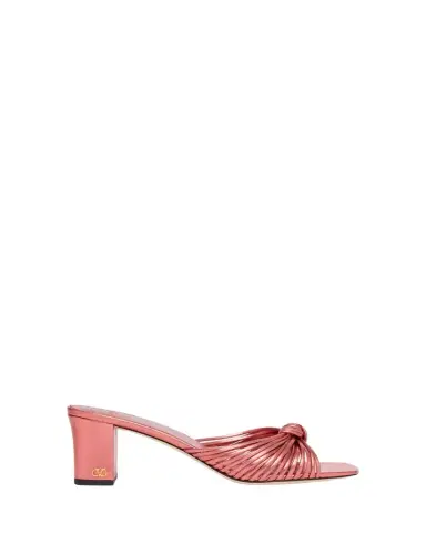 Valentino Garavani 60mm Metallic Nappa Leather Mule Sandals | Thumbnail 1 Valentino Garavani 60mm Metallic Nappa Leather Mule Sandals | Thumbnail 1