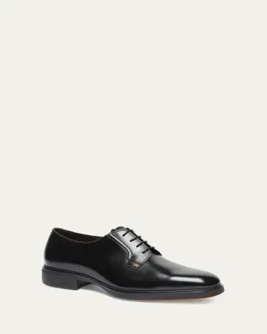 Santoni Men's Easy Collection Leather Rubber-Sole Derby Shoes | Thumbnail 2