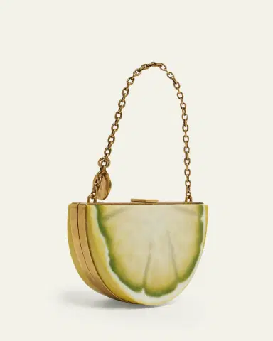 Saint Laurent Mini Lemon Wedge Resin Clutch Bag | Thumbnail 3