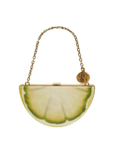 Saint Laurent Mini Lemon Wedge Resin Clutch Bag | Thumbnail 1