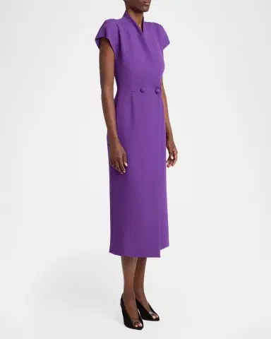 Valentino Garavani Double-Breasted Midi Dress | Thumbnail 8 Valentino Garavani Double-Breasted Midi Dress | Thumbnail 8