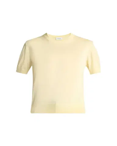 Saint Laurent Wool-Cashmere Short-Sleeve Top | Thumbnail 1