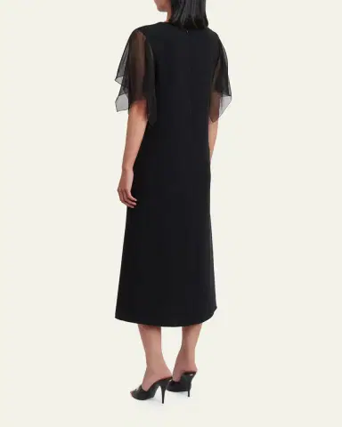 Valentino Garavani Campiona Draped Silk Dress | Thumbnail 3 Valentino Garavani Campiona Draped Silk Dress | Thumbnail 3