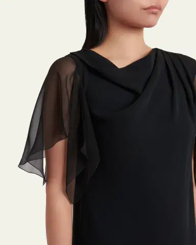 Valentino Garavani Campiona Draped Silk Dress | Thumbnail 5 Valentino Garavani Campiona Draped Silk Dress | Thumbnail 5