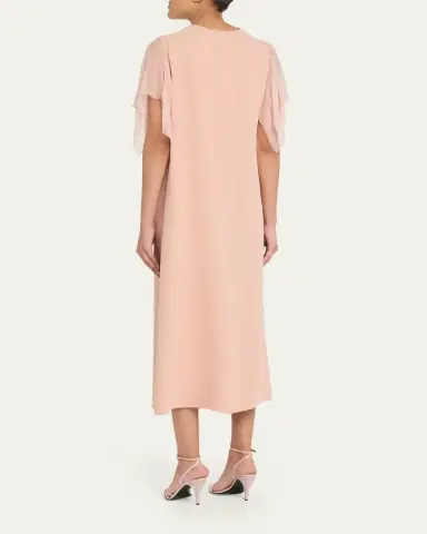 Valentino Garavani Campiona Draped Silk Dress | Thumbnail 7 Valentino Garavani Campiona Draped Silk Dress | Thumbnail 7