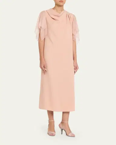 Valentino Garavani Campiona Draped Silk Dress | Thumbnail 8 Valentino Garavani Campiona Draped Silk Dress | Thumbnail 8