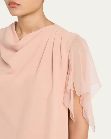 Valentino Garavani Campiona Draped Silk Dress | Thumbnail 9 Valentino Garavani Campiona Draped Silk Dress | Thumbnail 9