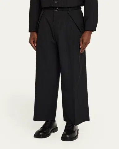 SACAI Chalk Stripe Wool Pants | Thumbnail 4