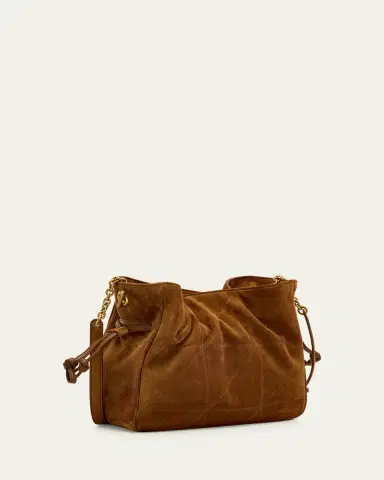 Saint Laurent Jamie YSL Quilted Suede Shoulder Bag | Thumbnail 3