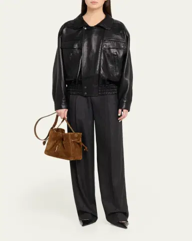 Saint Laurent Jamie YSL Quilted Suede Shoulder Bag | Thumbnail 5