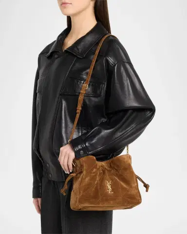 Saint Laurent Jamie YSL Quilted Suede Shoulder Bag | Thumbnail 6