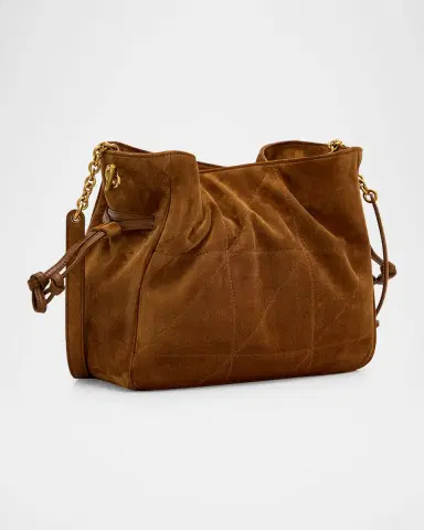 Saint Laurent Jamie YSL Quilted Suede Shoulder Bag | Thumbnail 7