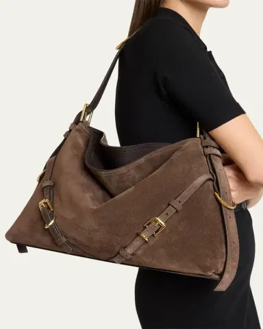 Givenchy Voyou Medium Slouchy Shoulder Bag in Suede | Thumbnail 2 Givenchy Voyou Medium Slouchy Shoulder Bag in Suede | Thumbnail 2