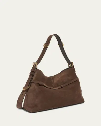 Givenchy Voyou Medium Slouchy Shoulder Bag in Suede | Thumbnail 3 Givenchy Voyou Medium Slouchy Shoulder Bag in Suede | Thumbnail 3