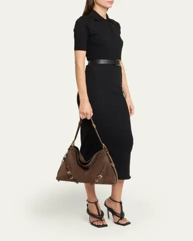 Givenchy Voyou Medium Slouchy Shoulder Bag in Suede | Thumbnail 5 Givenchy Voyou Medium Slouchy Shoulder Bag in Suede | Thumbnail 5