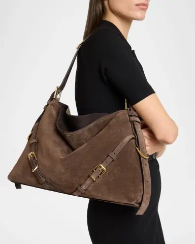 Givenchy Voyou Medium Slouchy Shoulder Bag in Suede | Thumbnail 6 Givenchy Voyou Medium Slouchy Shoulder Bag in Suede | Thumbnail 6