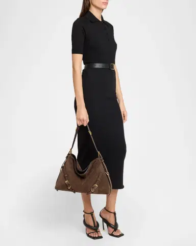 Givenchy Voyou Medium Slouchy Shoulder Bag in Suede | Thumbnail 9 Givenchy Voyou Medium Slouchy Shoulder Bag in Suede | Thumbnail 9