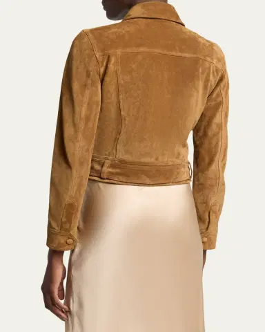 Saint Laurent Belted Suede Jacket | Thumbnail 3 Saint Laurent Belted Suede Jacket | Thumbnail 3