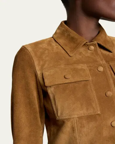 Saint Laurent Belted Suede Jacket | Thumbnail 5 Saint Laurent Belted Suede Jacket | Thumbnail 5