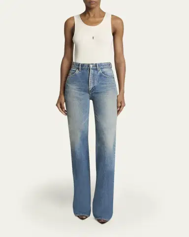 Saint Laurent YSL Embroidered Tank Top | Thumbnail 6 Saint Laurent YSL Embroidered Tank Top | Thumbnail 6