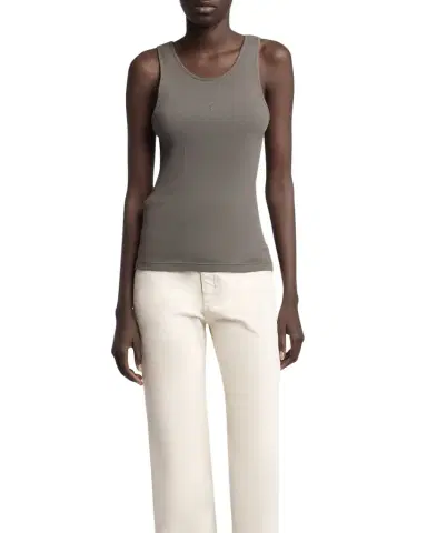 Saint Laurent YSL Embroidered Tank Top | Thumbnail 1 Saint Laurent YSL Embroidered Tank Top | Thumbnail 1