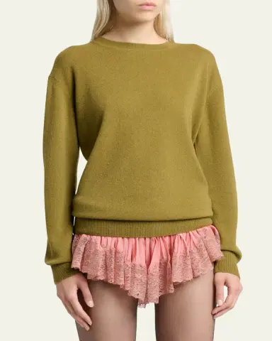 Saint Laurent Cashmere Crewneck Sweater | Thumbnail 4 Saint Laurent Cashmere Crewneck Sweater | Thumbnail 4