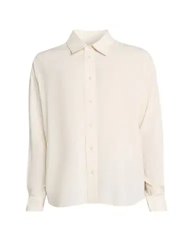 LEMAIRE Men's Viscose and Wool Relaxed-Fit Button-Down Shirt | Thumbnail 1