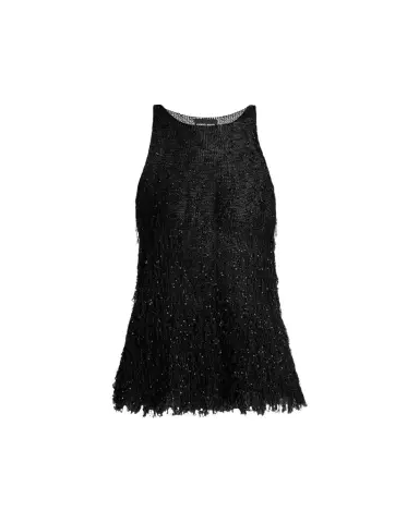 Giorgio Armani Sleeveless Beaded Fringe Knit Top | Thumbnail 1