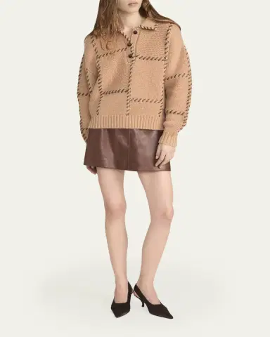 Frame The Leather Stitch Sweater | Thumbnail 6 Frame The Leather Stitch Sweater | Thumbnail 6