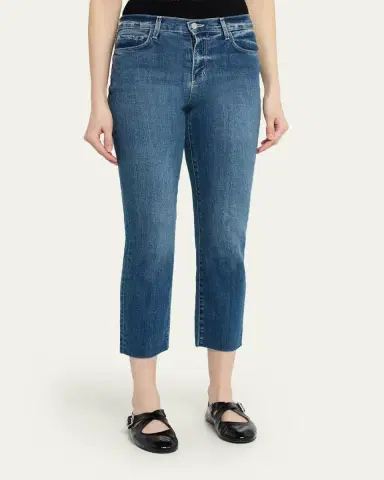 L'Agence Sada Slim-Leg Raw-Hem Ankle Jeans | Thumbnail 4 L'Agence Sada Slim-Leg Raw-Hem Ankle Jeans | Thumbnail 4