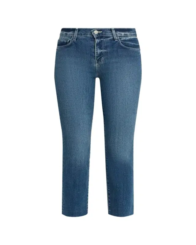 L'Agence Sada Slim-Leg Raw-Hem Ankle Jeans