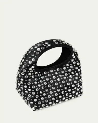 Loeffler Randall Kenzie Mini Crystal-Studded Satin Top-Handle Bag | Thumbnail 2