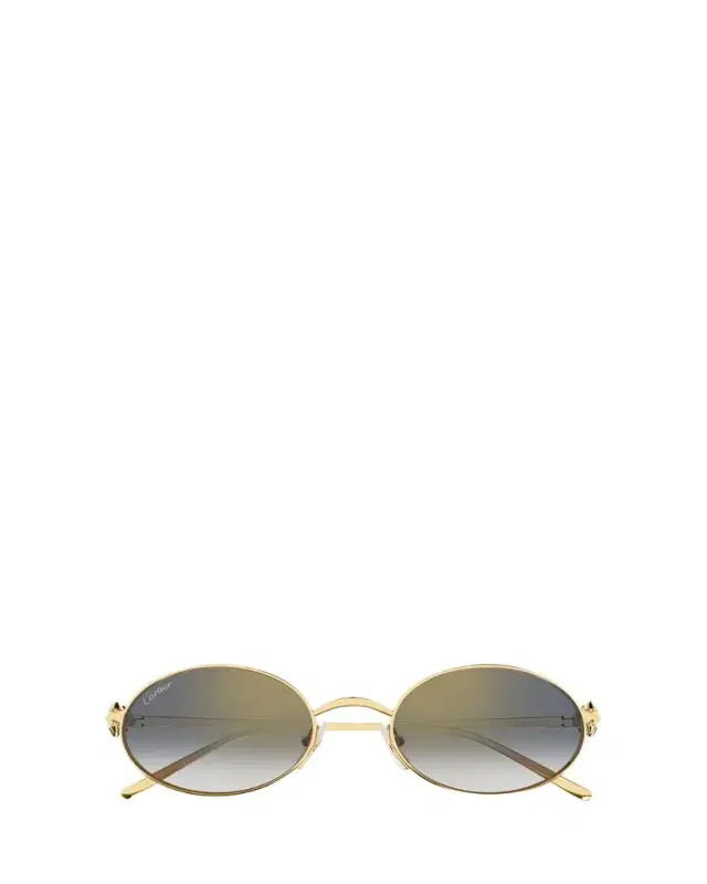 Cartier Clash de  52mm Oval Metal Sunglasses