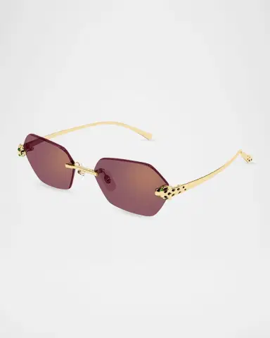 Cartier Panthère de 55mm Geometric Sunglasses | Thumbnail 4