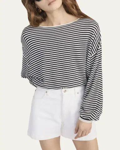 Frame The Stripe Slouchy Top | Thumbnail 4 Frame The Stripe Slouchy Top | Thumbnail 4