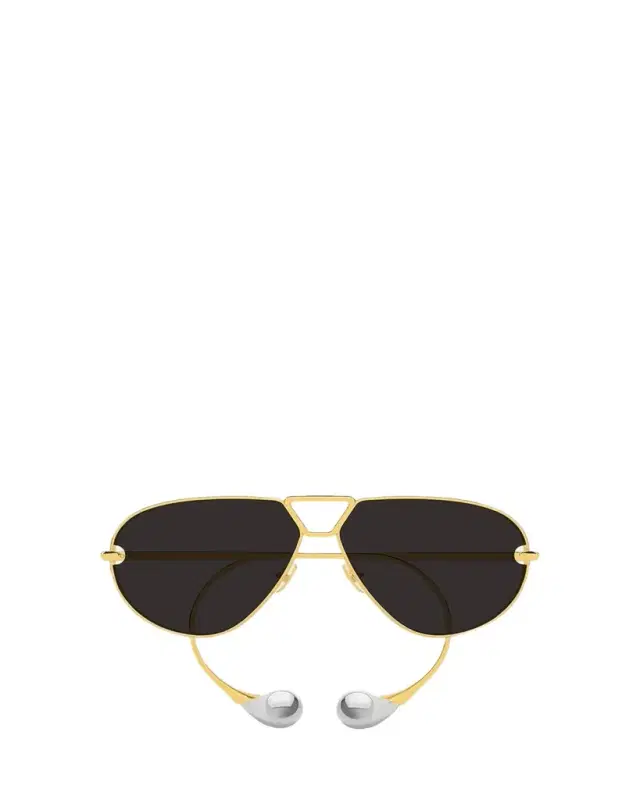 Bottega Veneta Drop 64mm Metal Aviator Sunglasses