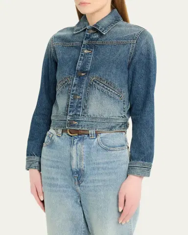 Nili Lotan Carly Denim Jacket | Thumbnail 4 Nili Lotan Carly Denim Jacket | Thumbnail 4