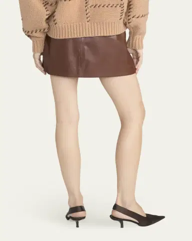 Frame The Leather Mini Skirt | Thumbnail 3 Frame The Leather Mini Skirt | Thumbnail 3