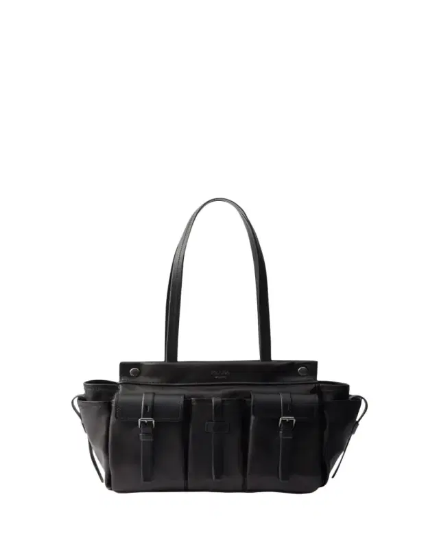 Prada Route Large Leather Tote Bag