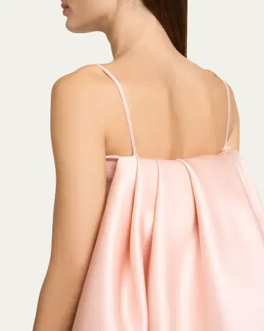 Givenchy Sliced Cape Satin Mini Dress | Thumbnail 5 Givenchy Sliced Cape Satin Mini Dress | Thumbnail 5