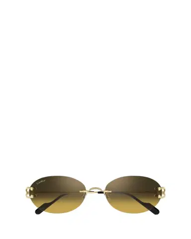 Cartier Decor Classic C de 55mm Rimless Oval Metal Sunglasses | Thumbnail 1